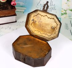 Indian Plain Brown Brass Paan Daan Box for Home Decoration