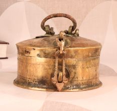 Vintage Finish Handmade Brass Jewelry Box for Collection