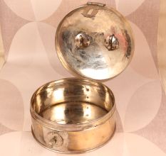 Engraved Handmade Brass Jewelry Box in Vintage Finish for Decor