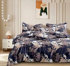 Premium Glace Cotton Soft Non Fitted Double Bedsheet Set with 2 Pillow Covers | 230 x 250 cm