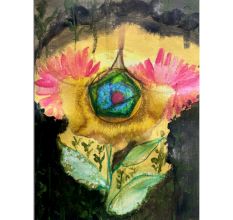Beautiful Acrylic Canvas Painting by Artist Nikki Sharma 45 x 40 cm