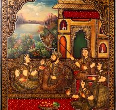 Tanjore Art Beautiful Painting on Board in Antique Finish