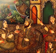 Tanjore Art Beautiful Painting on Board in Antique Finish