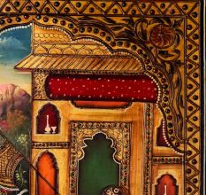 Tanjore Art Beautiful Painting on Board in Antique Finish
