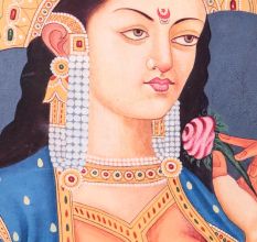 Beautiful Lady Canvas Painting on Board for Decoration