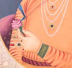 Mughal King Acrylic Canvas Painting on Board for Decoration