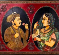 Beautiful Hand-Painted Tanjore Art on Board in Antique Finish