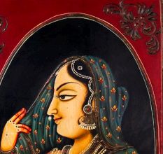 Beautiful Hand-Painted Tanjore Art on Board in Antique Finish