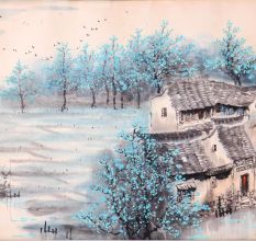 Water Colour Paper Painting of Scenery for Home Decoration