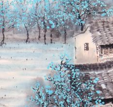 Water Colour Paper Painting of Scenery for Home Decoration