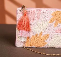 Beautiful Pink Premium Cotton Hand Bag for Festive Occasions
