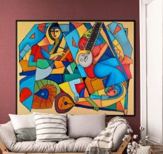 The Divine Ecstasy Canvas Painting by Artist Ashok Jadav 48 x 60 Inches