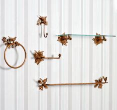 Set of 5 Bronze Brass Bird Design Bathroom Hardware Accessories