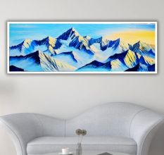 Celestial Ascent Canvas Painting by Artist Prathvishree  30 x 90 cm