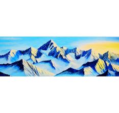 Celestial Ascent Canvas Painting by Artist Prathvishree  30 x 90 cm