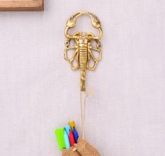 Golden Brass Scorpion Design Wall Hook For Hanging