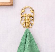 Golden Brass Scorpion Design Wall Hook For Hanging