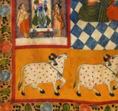 Hand-Painted Lord Shrinathji Cloth Pichwai Painting for Home Decoration
