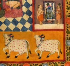 Hand-Painted Lord Shrinathji Cloth Pichwai Painting for Home Decoration