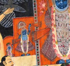 Hand-Painted Lord Shrinathji Cloth Pichwai Painting for Home Decoration