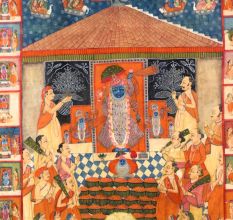 Hand-Painted Lord Shrinathji Cloth Pichwai Painting for Home Decoration