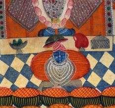 Hand-Painted Lord Shrinathji Cloth Pichwai Painting for Home Decoration