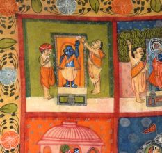 Hand-Painted Lord Shrinathji Cloth Pichwai Painting for Home Decoration