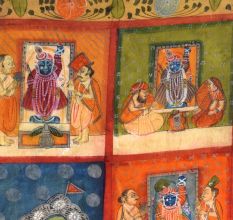 Hand-Painted Lord Shrinathji Cloth Pichwai Painting for Home Decoration