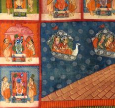 Hand-Painted Lord Shrinathji Cloth Pichwai Painting for Home Decoration