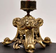 Vintage Handcrafted Brass Candle Stand with Glass for Decoration