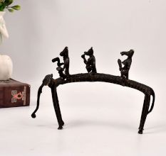 Handmade Finest Brass Tribal Art Elephant Statue with Rider