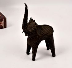 Vintage Finest Brass Elephant Statue in Bastar Art for Decoration