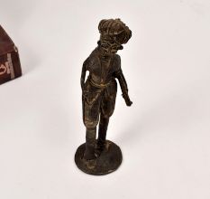 Handmade Vintage Brass Musician Man Tribal Art Statue
