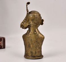 Tribal Art Finest Brass Goddess Parvati Bust Statue for Decor