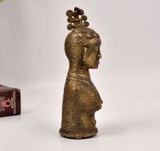 Tribal Art Finest Brass Goddess Parvati Bust Statue for Decor