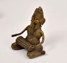 Tribal Art Handmade Brass Lord Ganesh Statue from Odisha