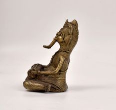 Tribal Art Handmade Brass Lord Ganesh Statue from Odisha