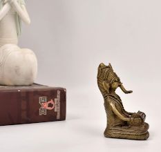 Tribal Art Handmade Brass Lord Ganesh Statue from Odisha
