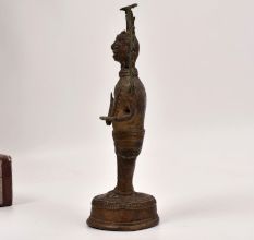 Handcrafted Vintage Brass Tribal God Statue for Home Decor