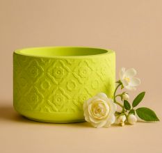 Green Cemented Candle Holder/Tea Light Holder