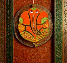 Decoreer Handicraft Home Decor Wooden Wall Hanging Ganesha