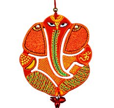 Decoreer Handicraft Home Decor Wooden Wall Hanging Ganesha