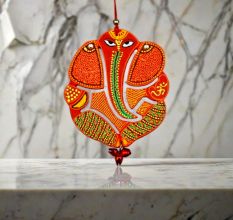 Decoreer Handicraft Home Decor Wooden Wall Hanging Ganesha