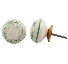 Olive Branch Ceramic Knob (1)
