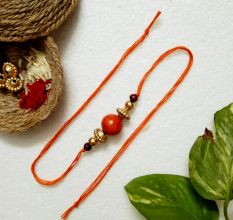 Traditional Rakhi with Acrylic Beads, Wooden