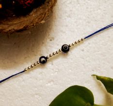 Traditional Rakhi with Glass, Acrylic Beads