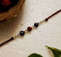 Traditional Rakhi with Acrylic Beads, Glass
