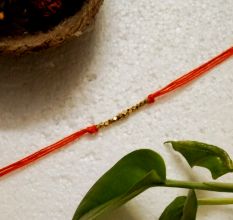 Traditional Rakhi with Brass Beads