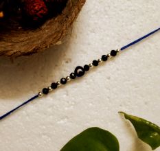 Classic Handmade Rakhi: Glass, Acrylic Beads Style