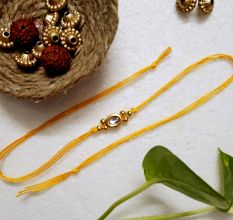Traditional Rakhi with Kundan, Acrylic Beads